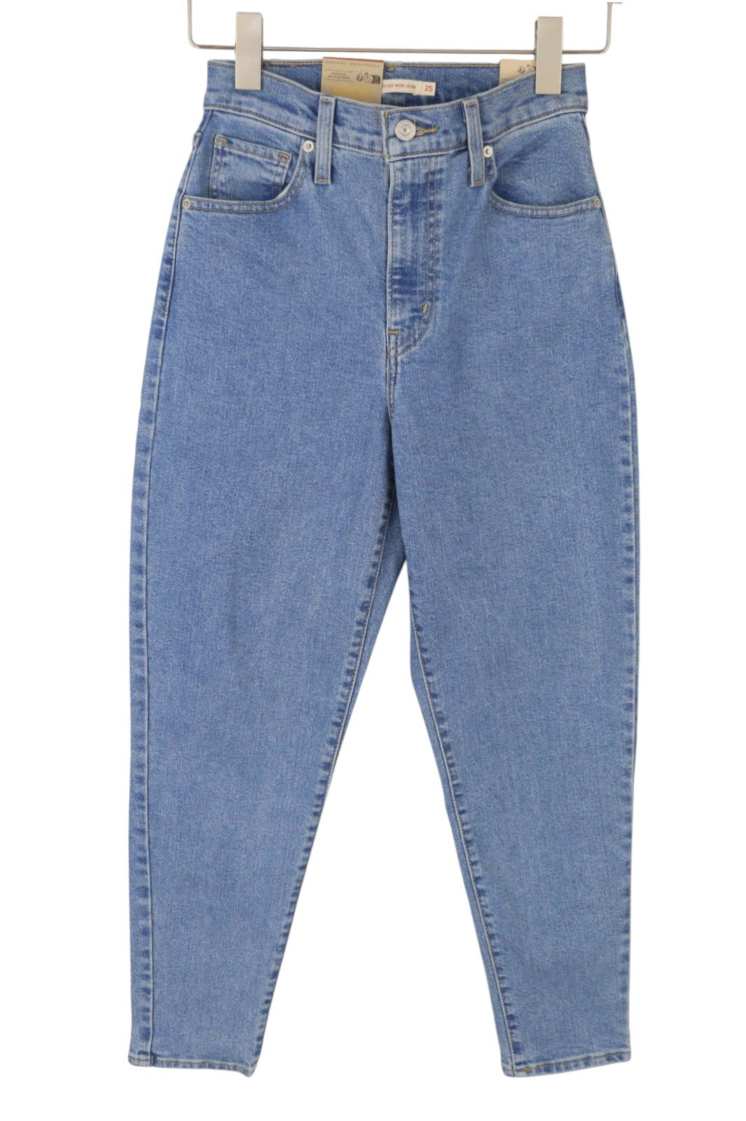 LEVI'S High Waisted Mom Women Jeans W25/L27 Blue Stretch Denim