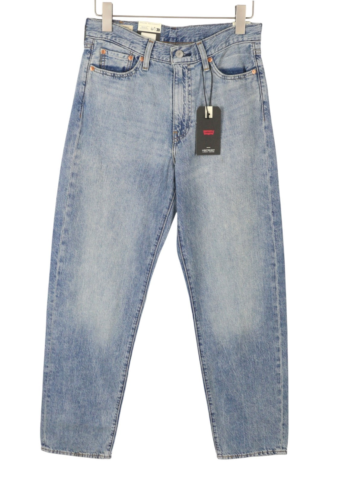 LEVI'S 568 Loose Straight Men Jeans W30/L34 Blue Whiskers Faded Linen Blend