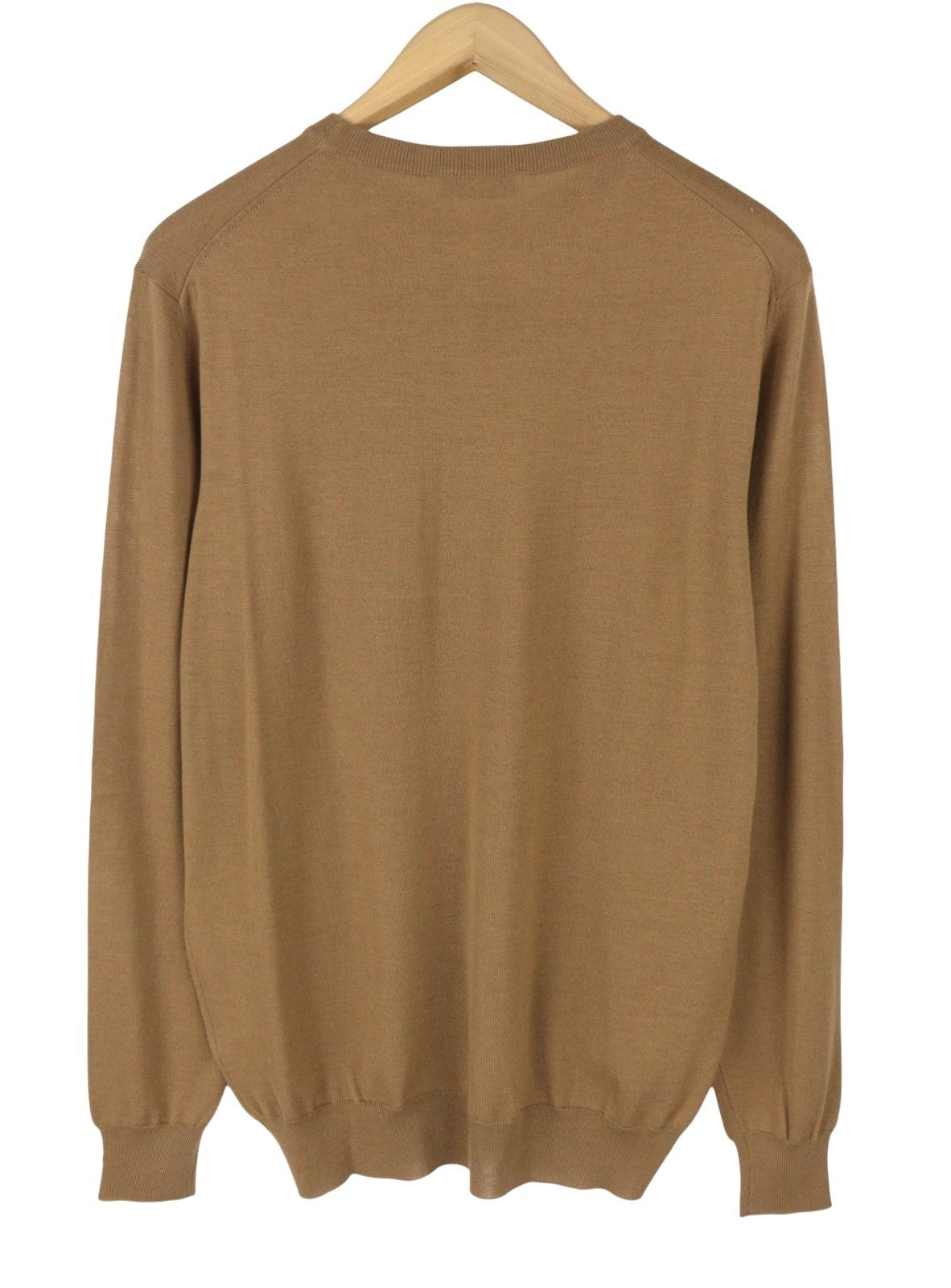 FILIPPO DE LAURENTIIS Men Jumper IT54 XL Brown Superfine 120s Merino Wool Knit