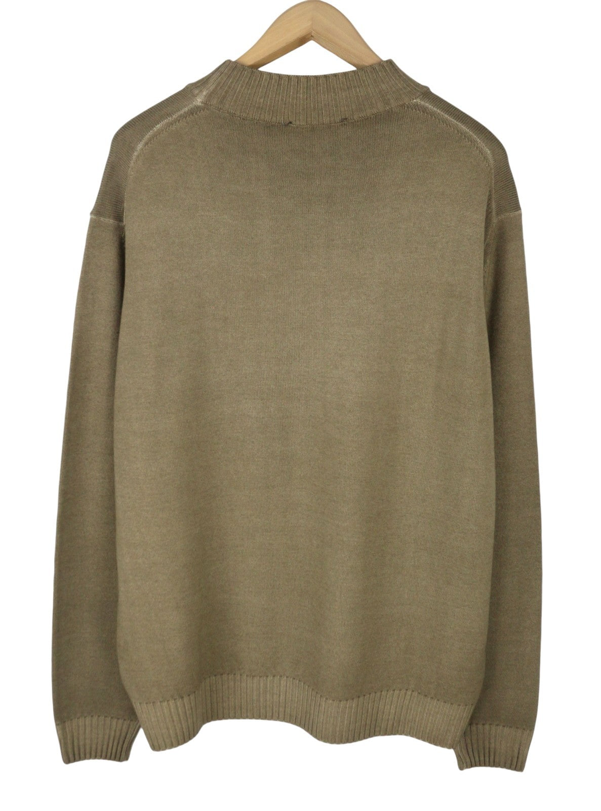 FILIPPO DE LAURENTIIS Men Jumper IT60 3XL Brown Melange Merino Wool Pull On