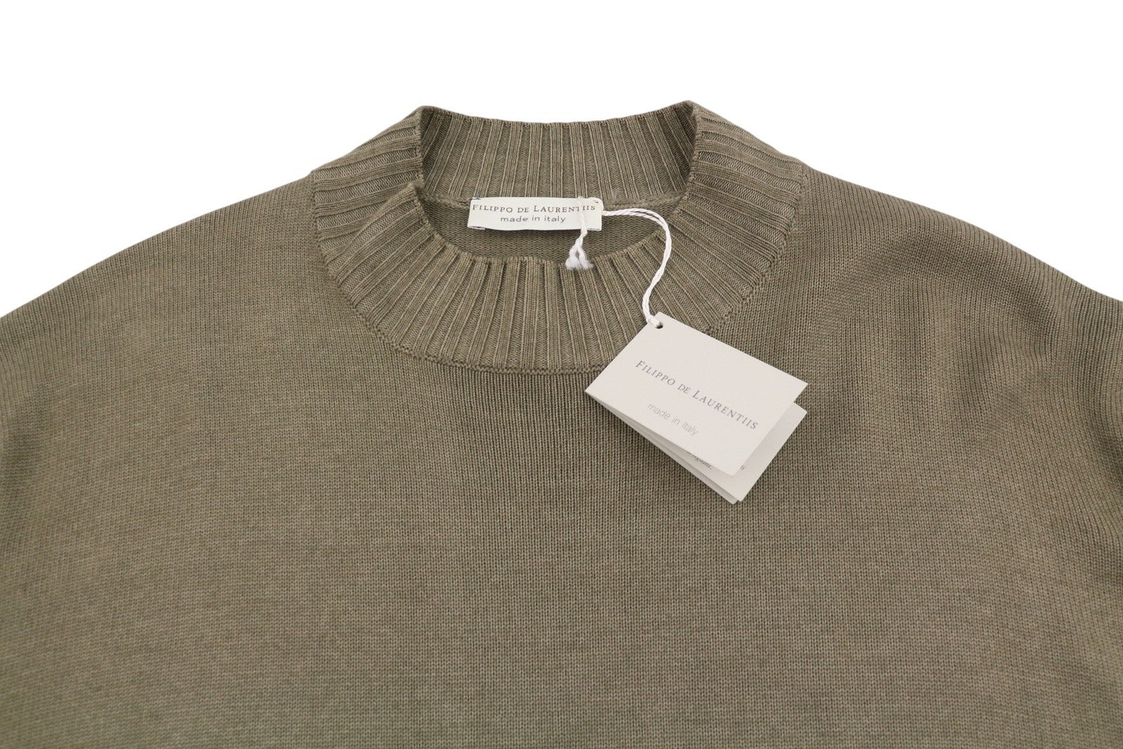 FILIPPO DE LAURENTIIS Men Jumper IT60 3XL Brown Melange Merino Wool Pull On