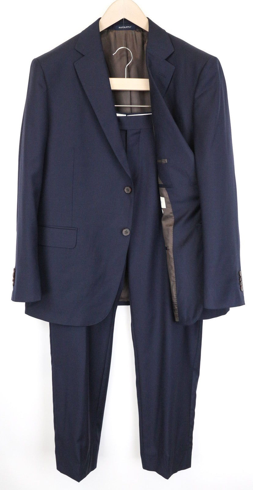 SUITSUPPLY Napoli Men's Suit UK46S Blue 2Pc Wool Single-Breasted Classic Formal