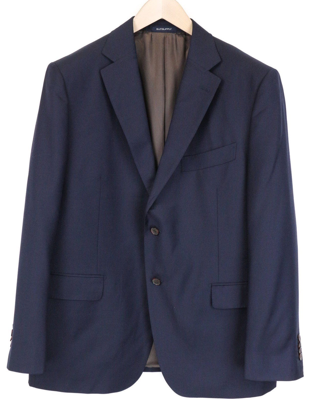 SUITSUPPLY Napoli Men's Suit UK46S Blue 2Pc Wool Single-Breasted Classic Formal