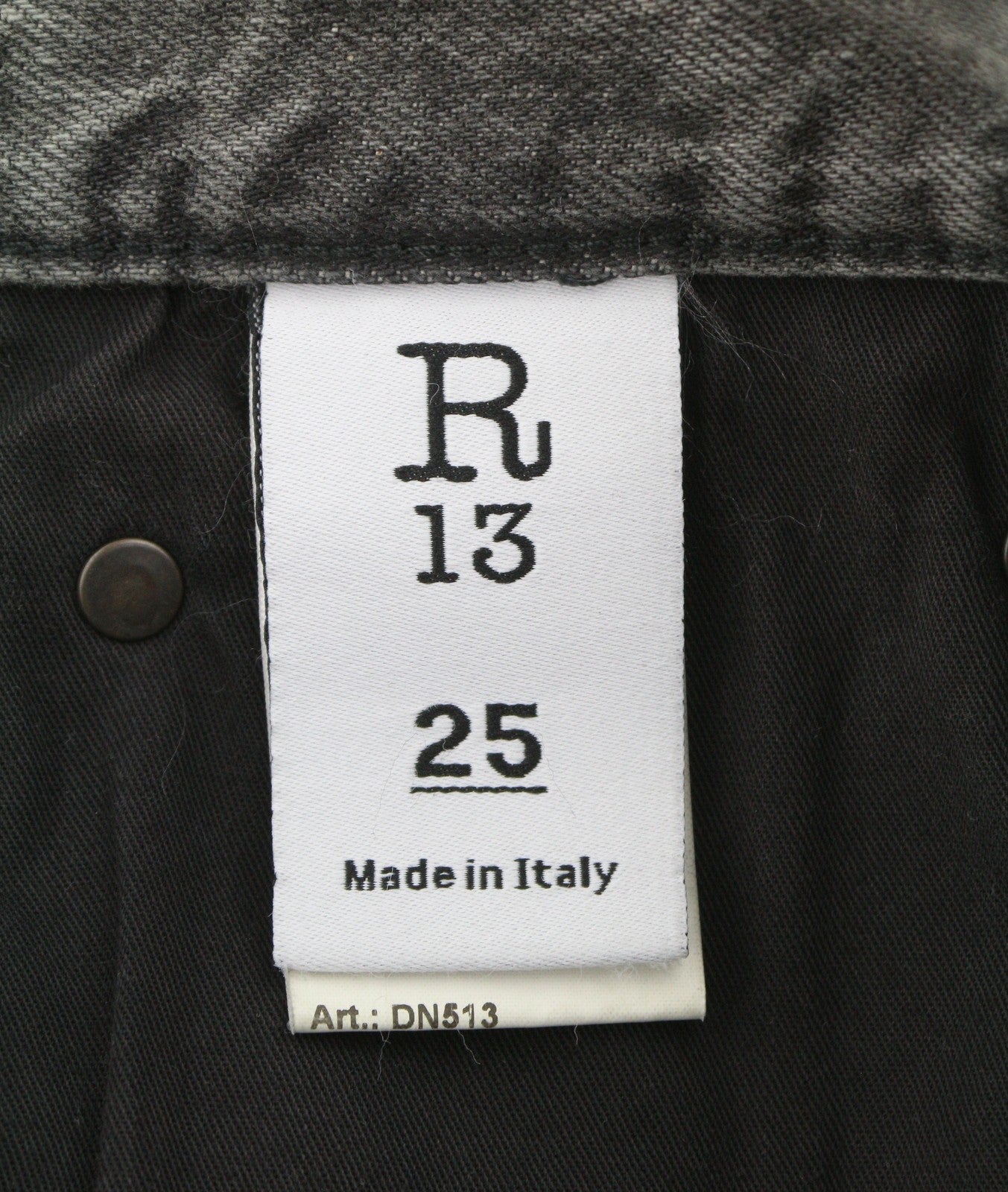 R13 D'Arcy Loose Women Jeans 25 Leyton Black Faded Distress Wide PF26 RRP700