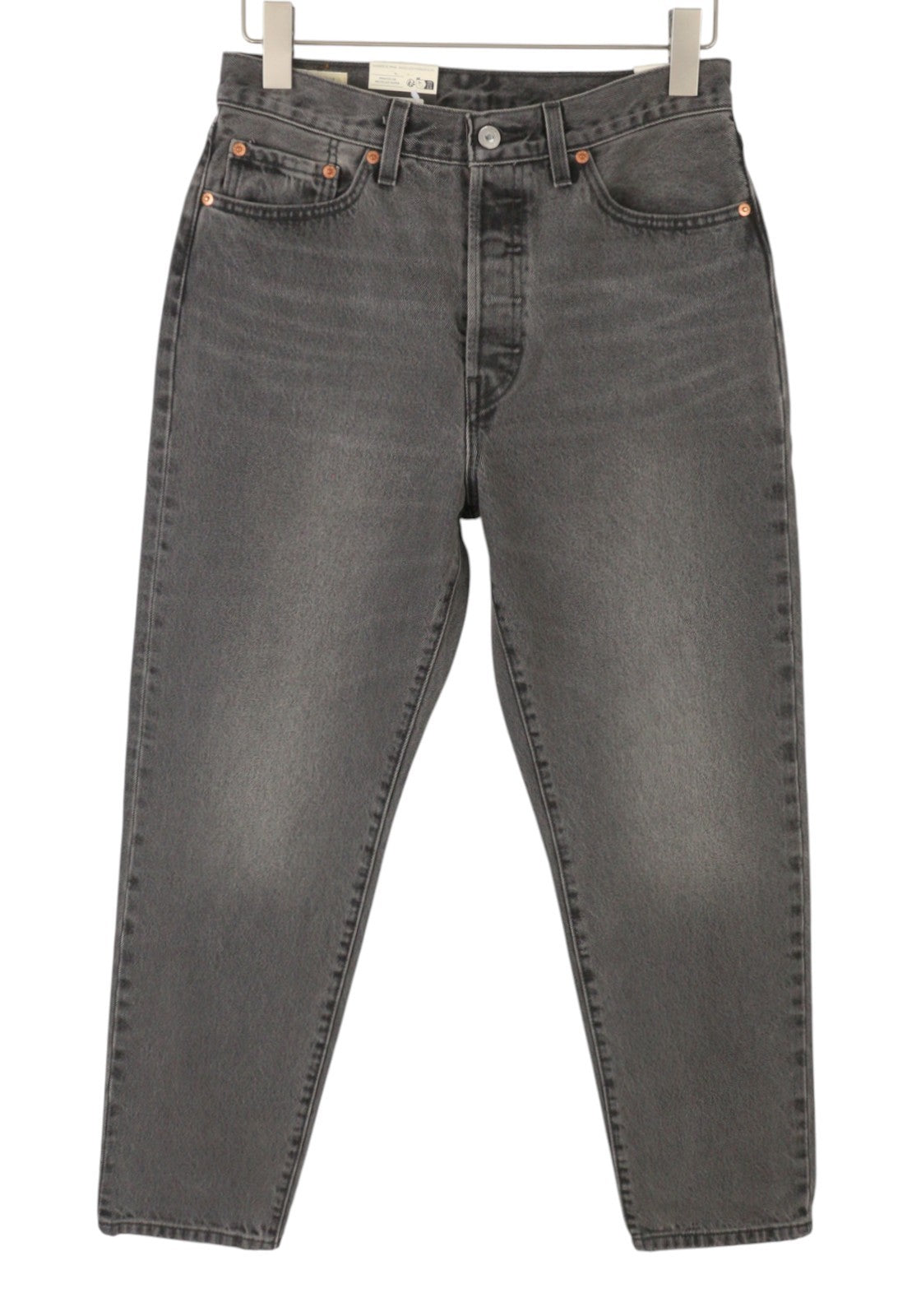 LEVI'S 501 '81 Women Jeans W29/L29 Grey Whiskers Faded Straight Premium Big E