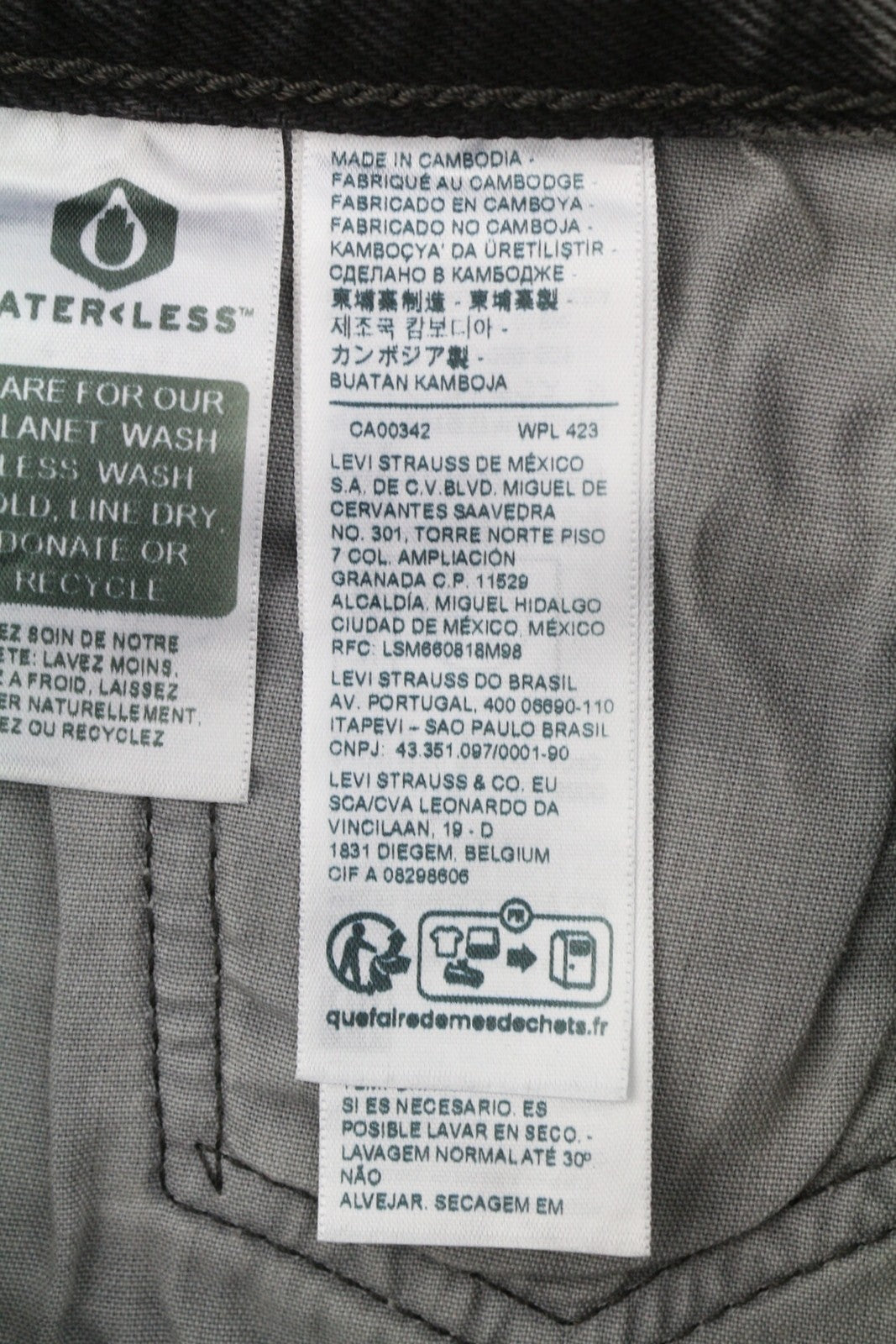 LEVI'S 501 '81 Women Jeans W29/L29 Grey Whiskers Faded Straight Premium Big E