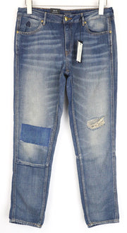 „SCOTCH &amp; SODA Bandit“ moteriški džinsai W26/L32 Slim mėlyni lininiai medvilniniai siaurėjantys džinsai 