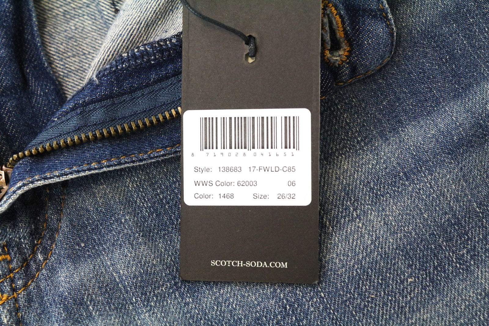 „SCOTCH &amp; SODA Bandit“ moteriški džinsai W26/L32 Slim mėlyni lininiai medvilniniai siaurėjantys džinsai 