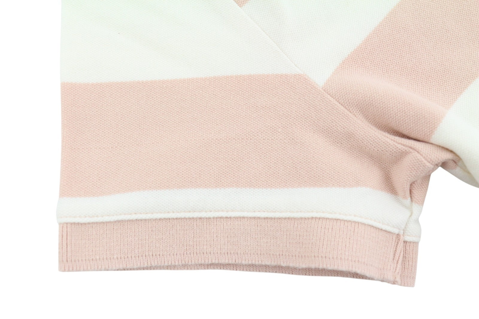 AMERICAN EAGLE OUTFITTERS Women T-Shirt M Pink Striped Polo Collar Short Sleeved