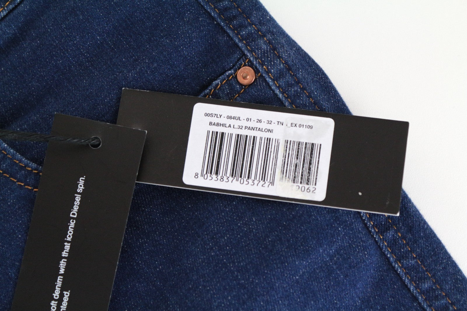 DIESEL Babhila 084UL Women Jeans W26/L32 Blue Slim Skinny Denim Cotton Stretch