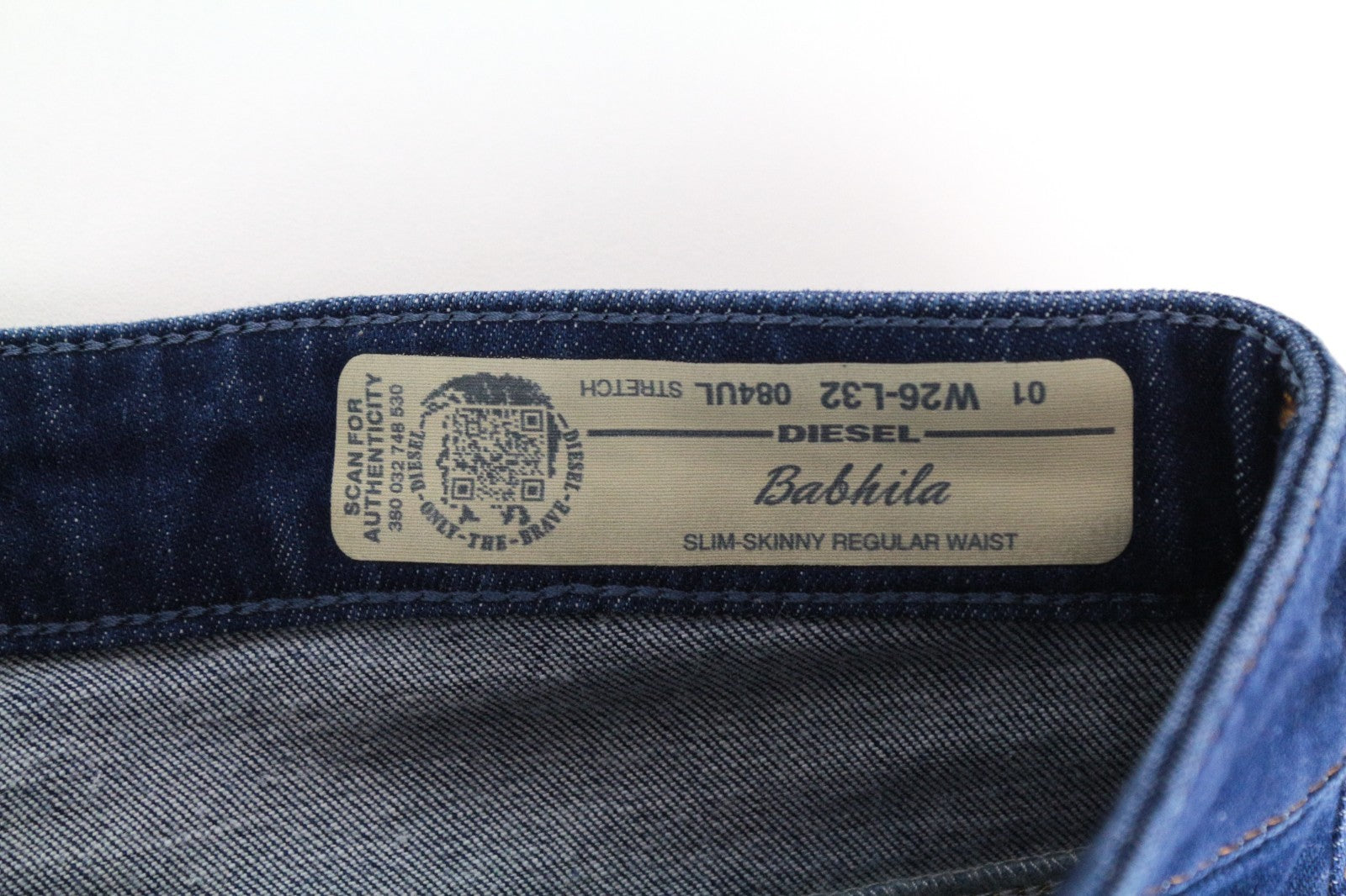DIESEL Babhila 084UL Women Jeans W26/L32 Blue Slim Skinny Denim Cotton Stretch