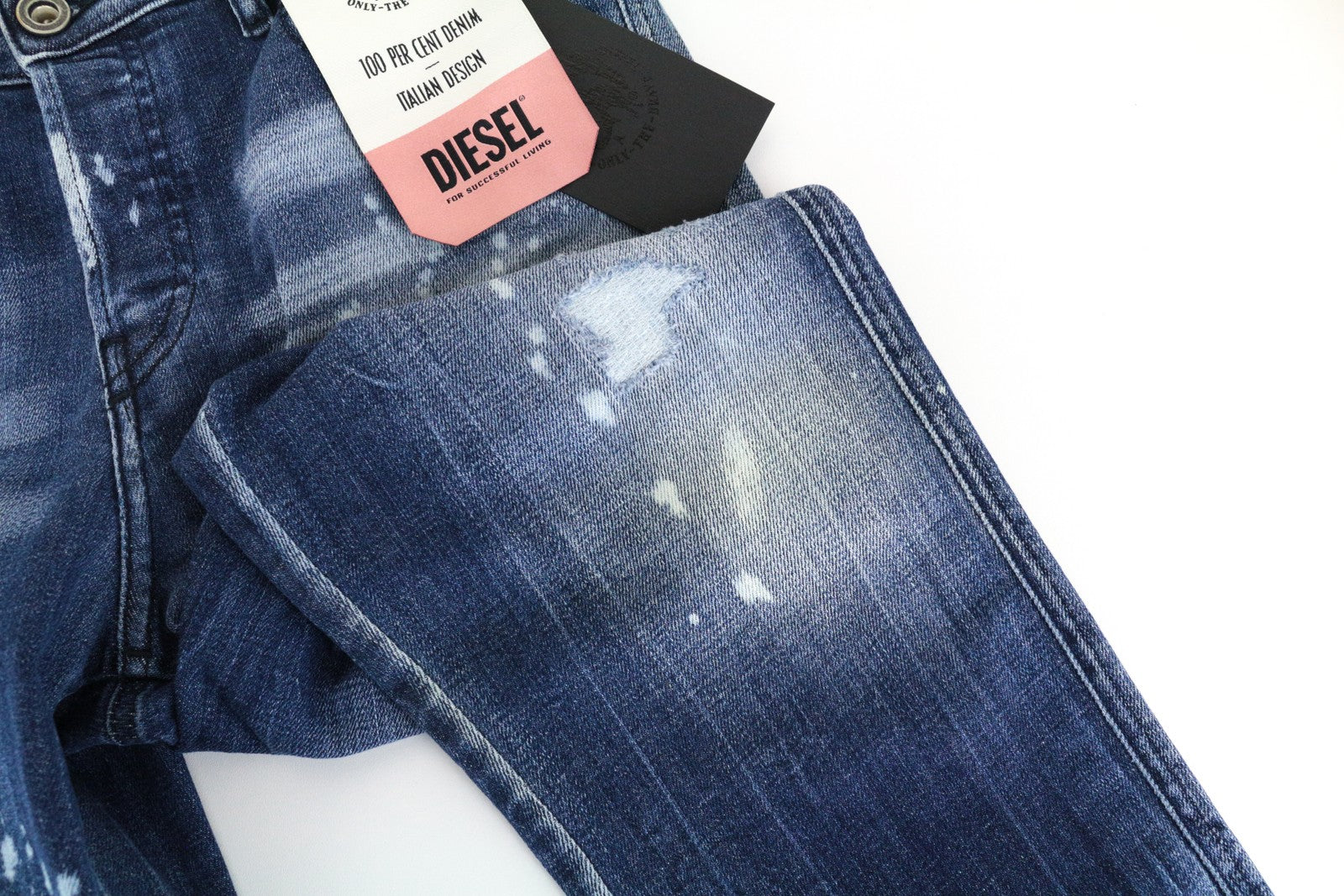 DIESEL Babhila 0091Y Women Jeans W29/L30 Blue Slim Skinny Washed Cotton Stretch