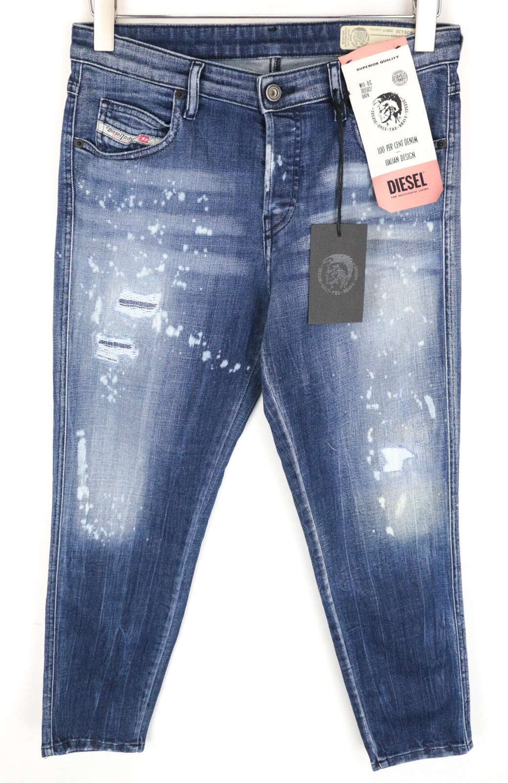 DIESEL Babhila 0091Y Women Jeans W29/L30 Blue Slim Skinny Washed Cotton Stretch