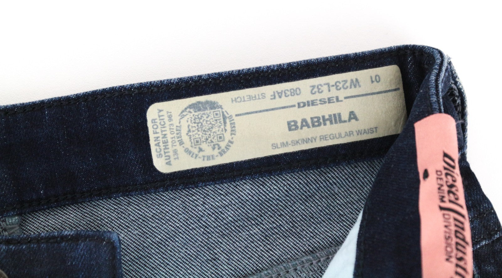 DIESEL Babhila 083AF Women Jeans W23/L32 Blue Slim Skinny Girls Cotton Stretch