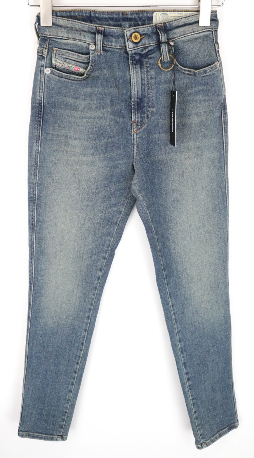 DIESEL Babhila-High 086AU Women Jeans W25/L32 Blue Slim Skinny Fit Stretch