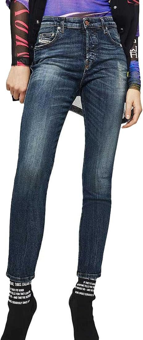 DIESEL Babhila 069FX Women Jeans W25/L30 Blue Slim Skinny Washed Cotton Stretch