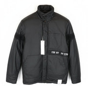 REPLAY Men Jacket S Black Lined Padded Single-Breasted Casual Logo Long Sleeve