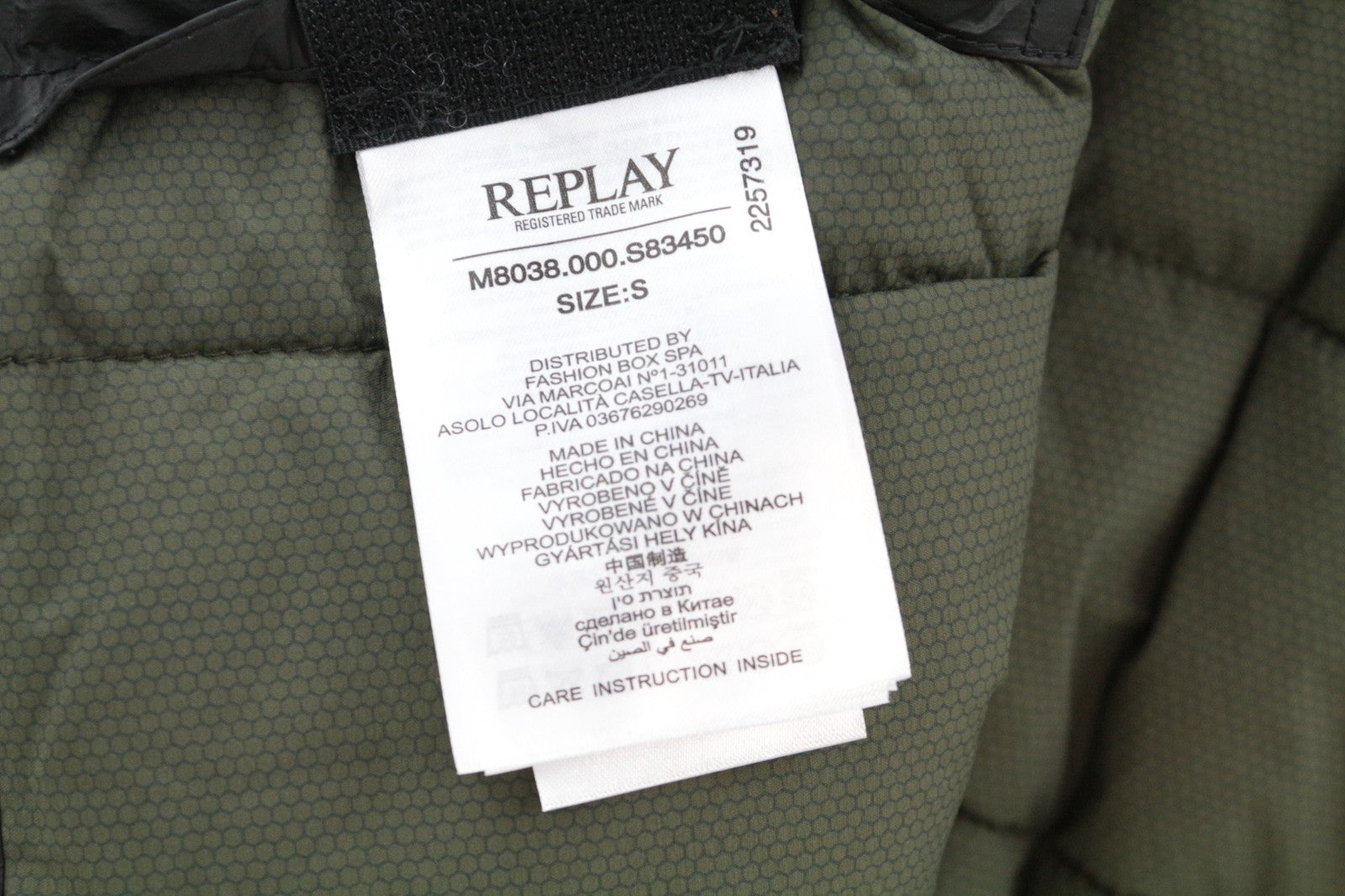 REPLAY Men Jacket S Black Lined Padded Single-Breasted Casual Logo Long Sleeve