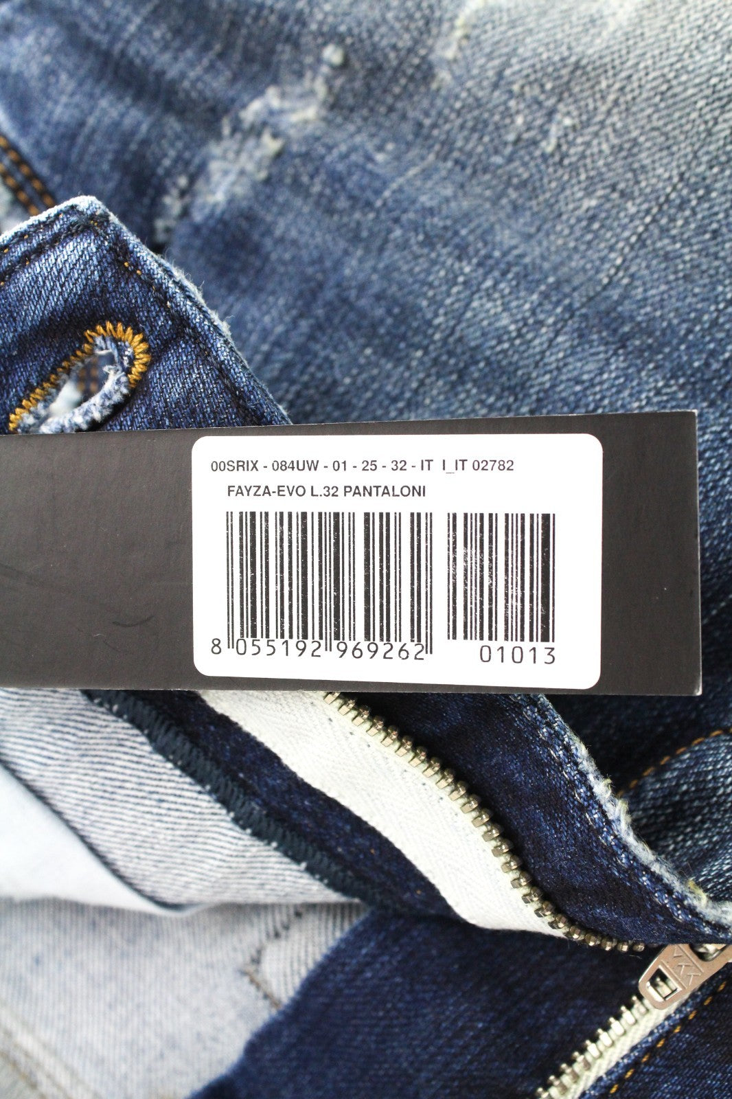 DIESEL Fayza-Evo 084UW Women Jeans W25/L32 Relaxed Boyfriend Blue Wash Stretch