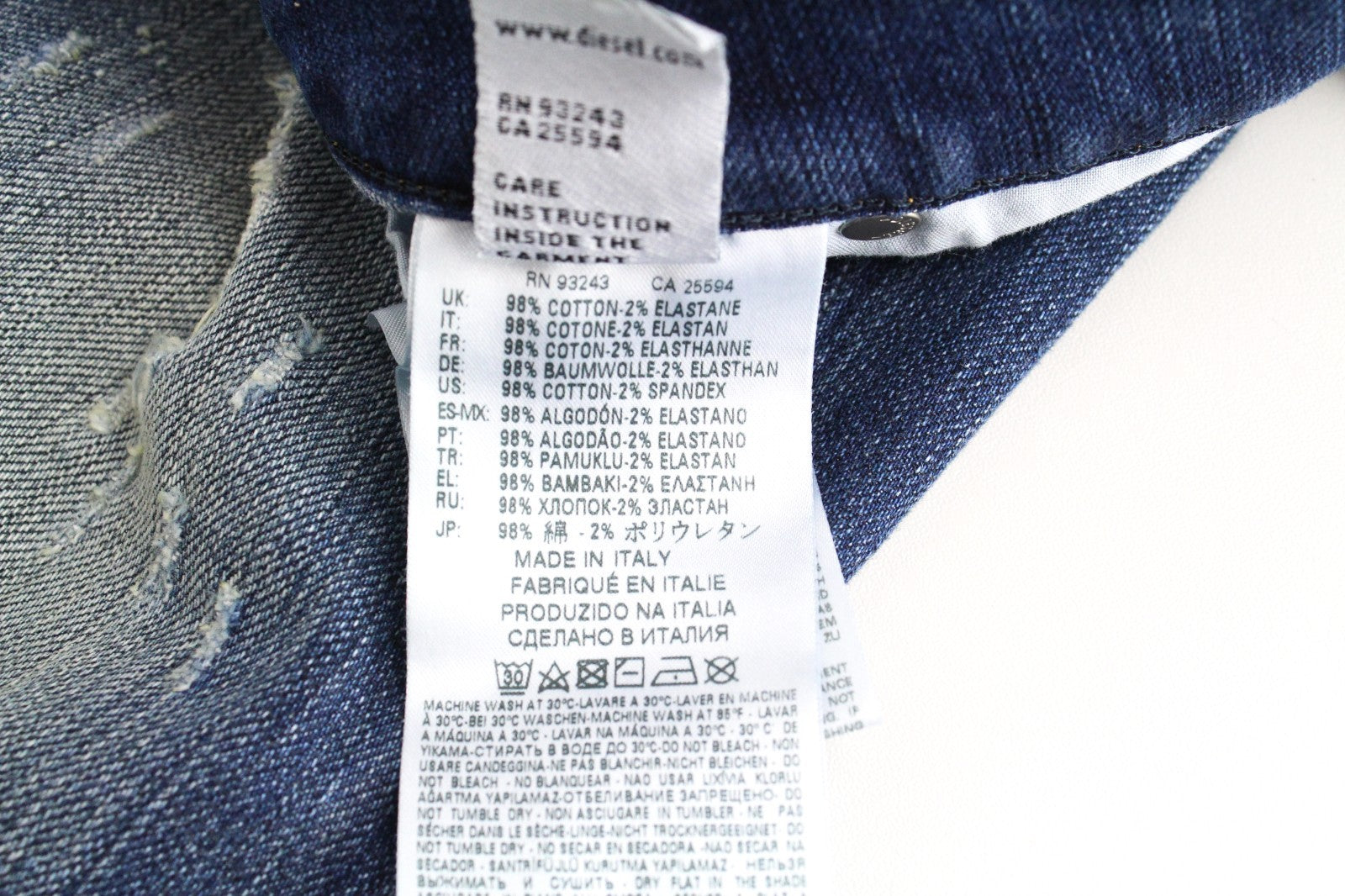 DIESEL Fayza-Evo 084UW Women Jeans W25/L32 Relaxed Boyfriend Blue Wash Stretch