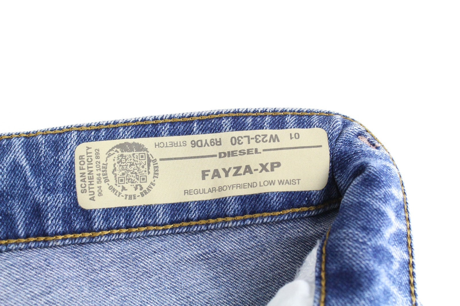 DIESEL Fayza-XP R9YD6 Women Jeans W23/L30 Boyfriend Blue Cotton Stretch Girls