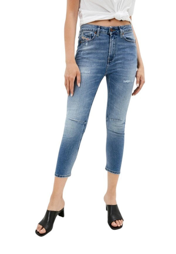 DIESEL Fayza-XP R9YD6 Women Jeans W25/L30 Boyfriend Blue Cotton Stretch Denim
