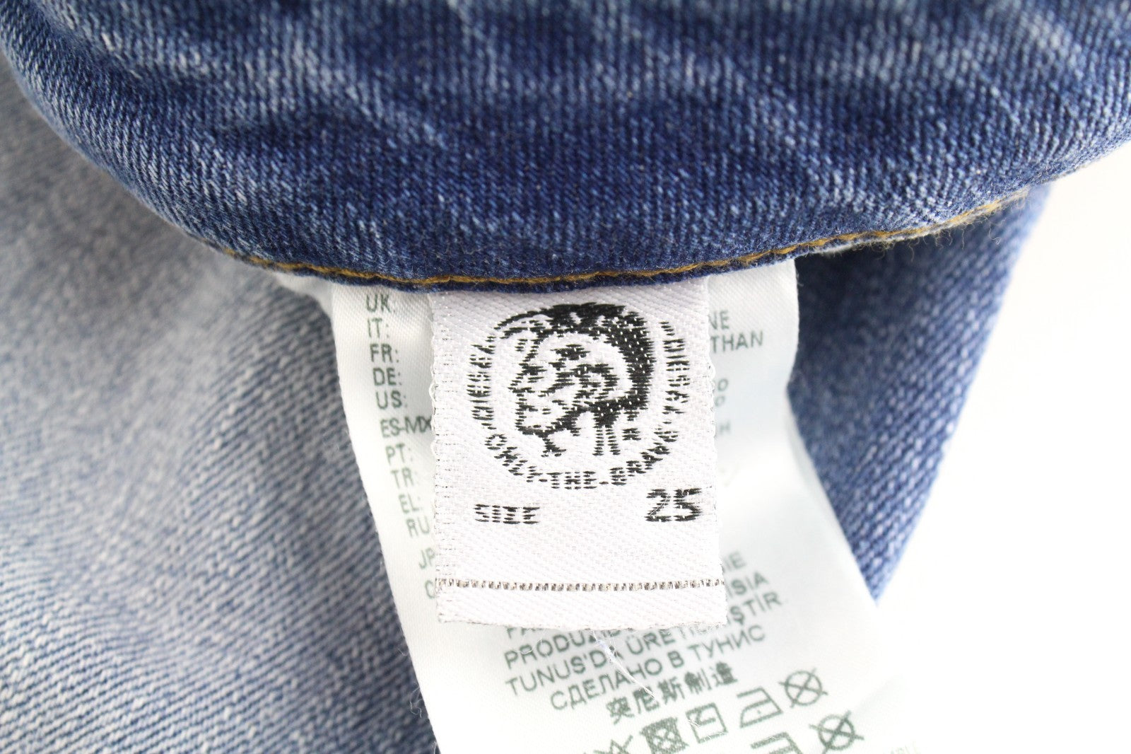 DIESEL Fayza-XP R9YD6 Women Jeans W25/L30 Boyfriend Blue Cotton Stretch Denim