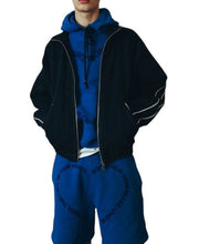 LE PERE džinsinis sportinis švarkas vyrams S, raukšlėtas, juodas, užtrauktukas, lengvas, RRP379 