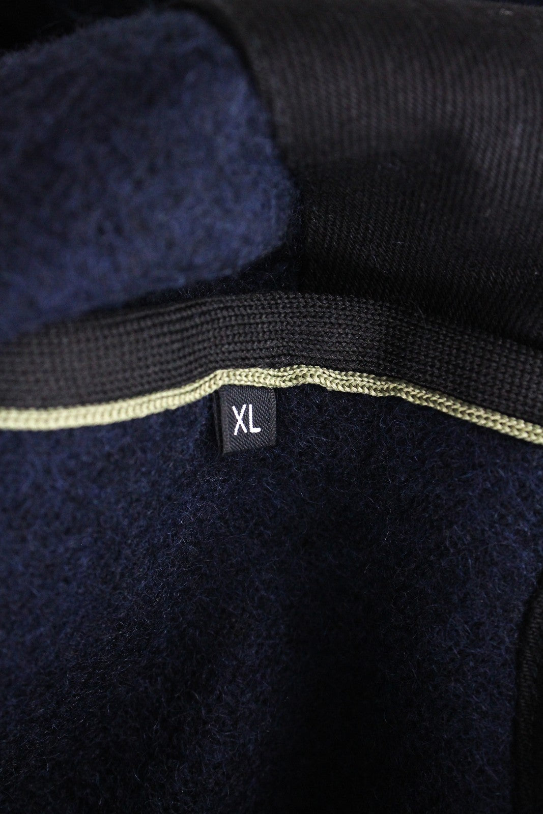 REPLAY Men Jacket XL Navy Wool Blend Double-Breasted Collar Lined Long Sleeved