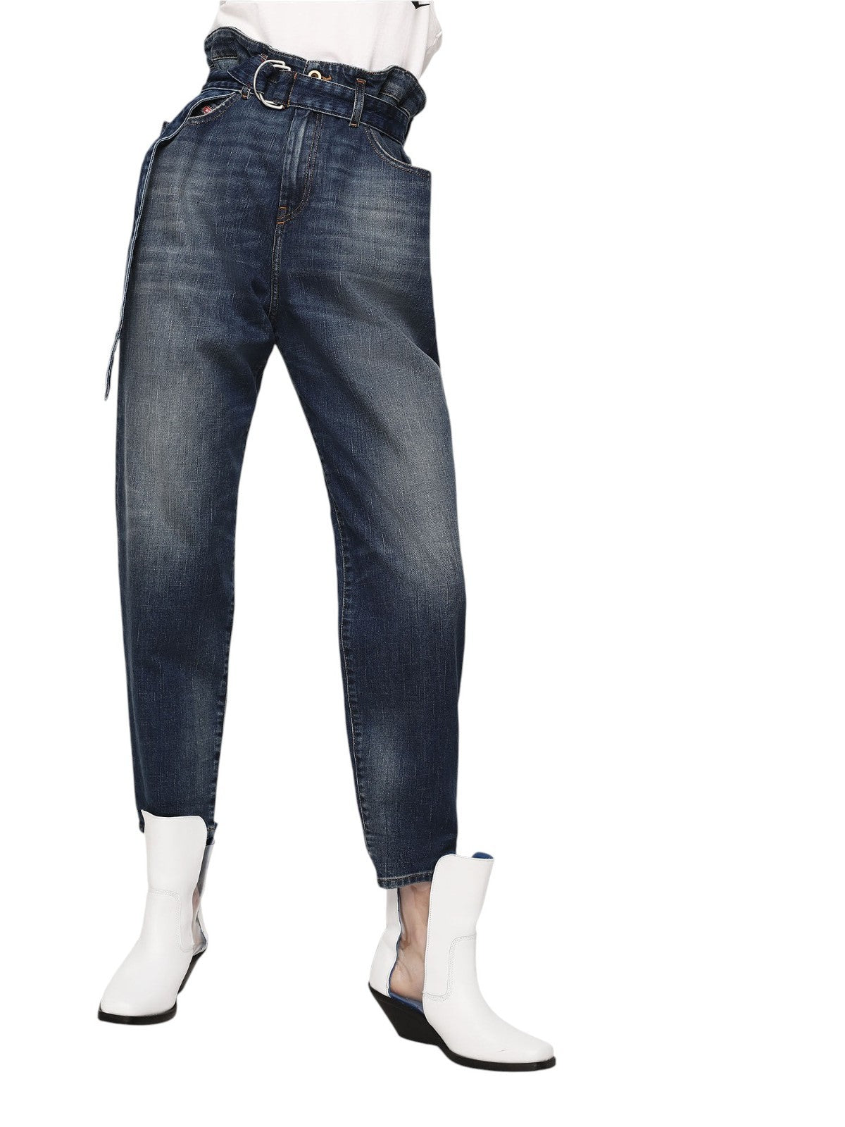 DIESEL D-Vizons 089AR Women Jeans W25/L32 Regular Washed Cotton Stretch Blue