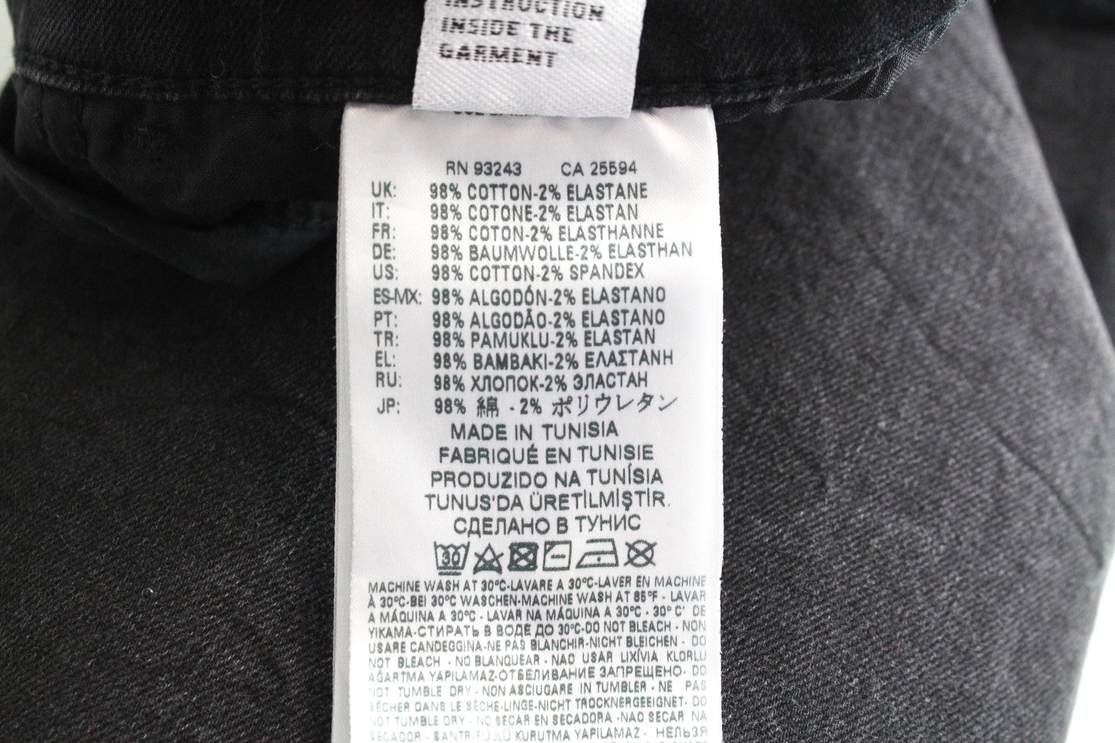 DIESEL D-Eetar 069DV Men Jeans W27/L30 Taper Fit Ripped Cotton Stretch Grey