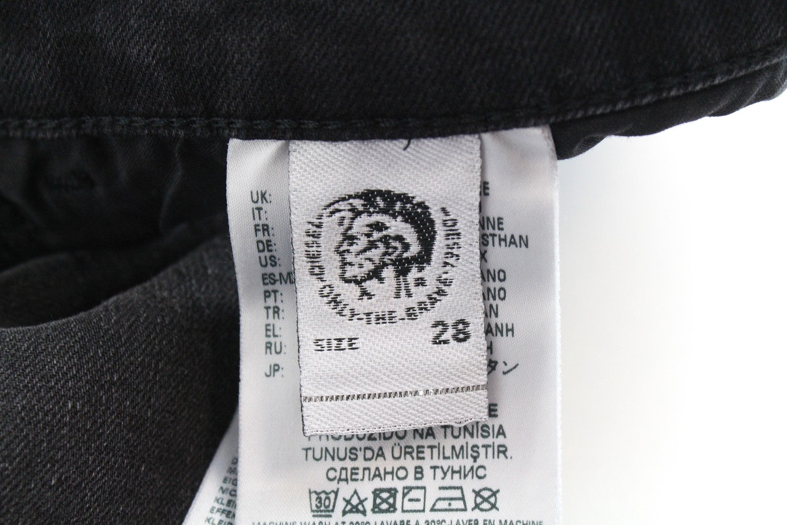 DIESEL D-Eetar 069DV Men Jeans W28/L32 Taper Fit Washed Cotton Stretch Grey