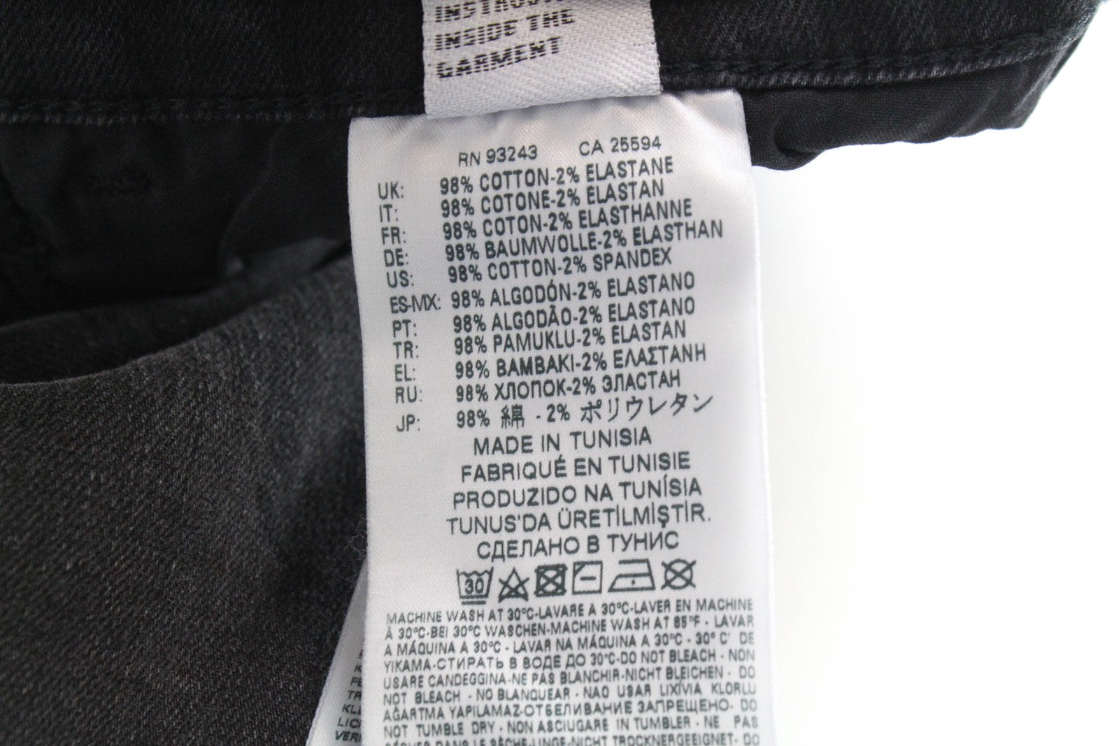 DIESEL D-Eetar 069DV Men Jeans W28/L32 Taper Fit Wash Cotton Stretch Grey