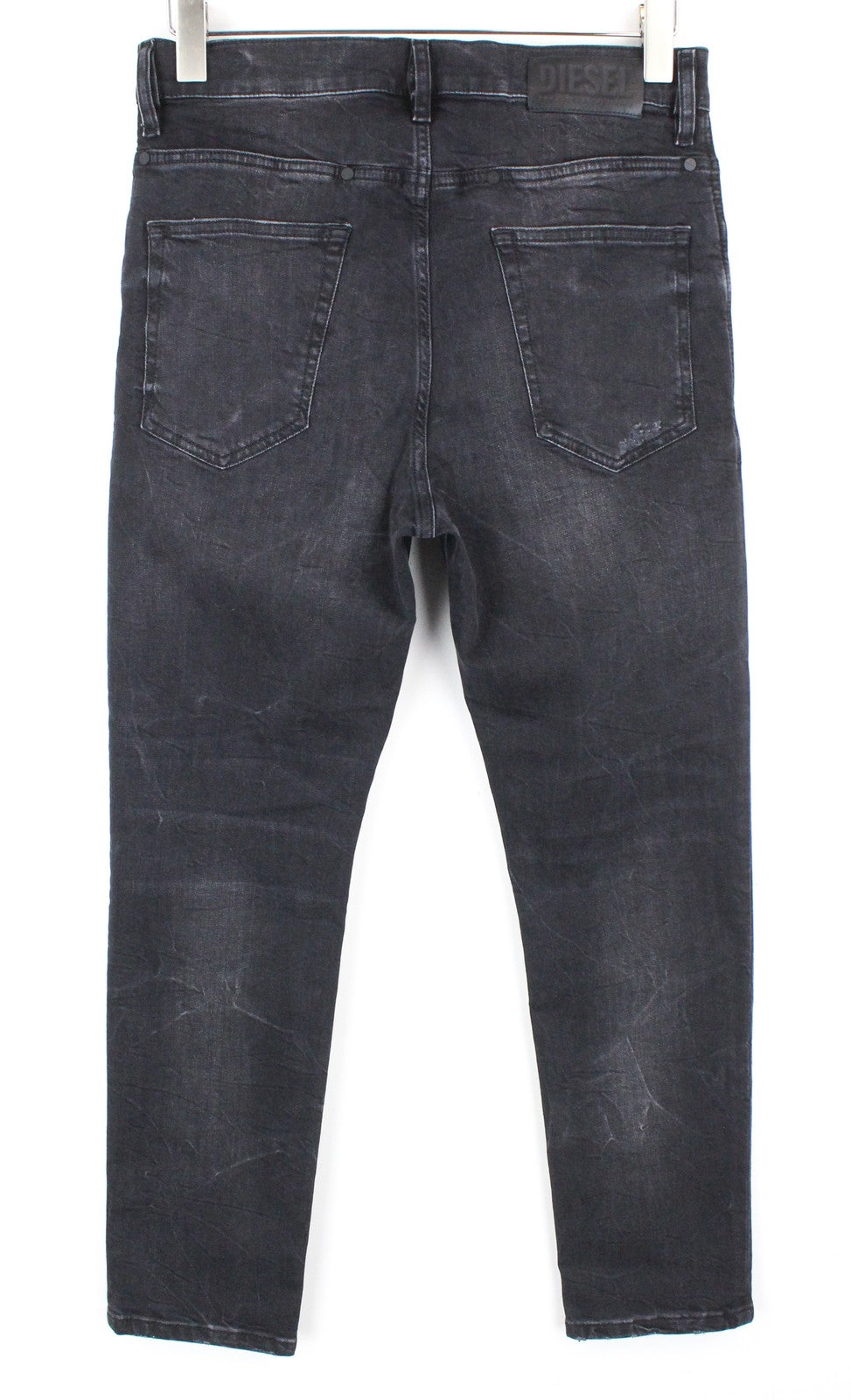 DIESEL D-Eetar 069DV Men Jeans W29/L30 Tapered Wash Ripped Cotton Stretch Grey