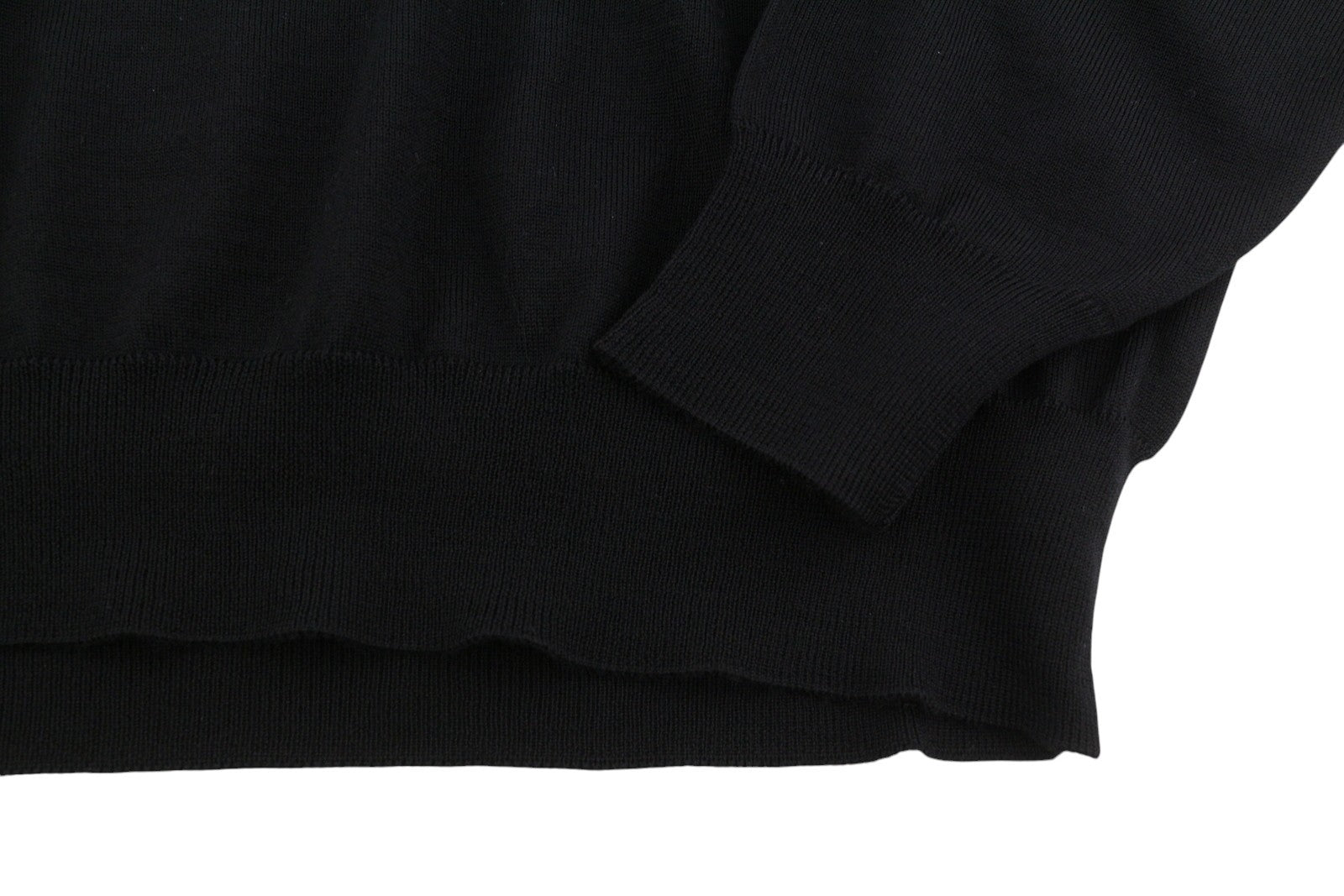 FILIPPO DE LAURENTIIS Men Jumper IT54 XL Black Superfine 120s Merino Wool Knit