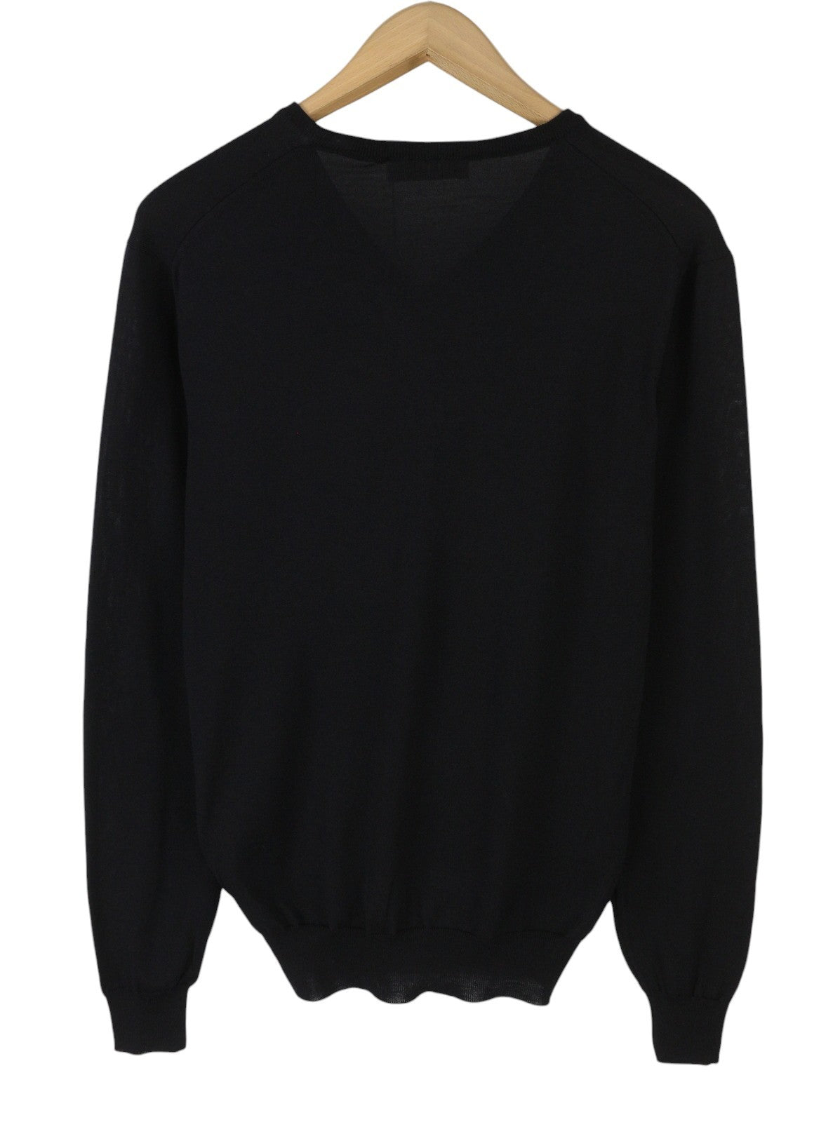 FILIPPO DE LAURENTIIS Men Jumper IT50 M Dark Blue Navy V-Neck Tight Knit Pull On