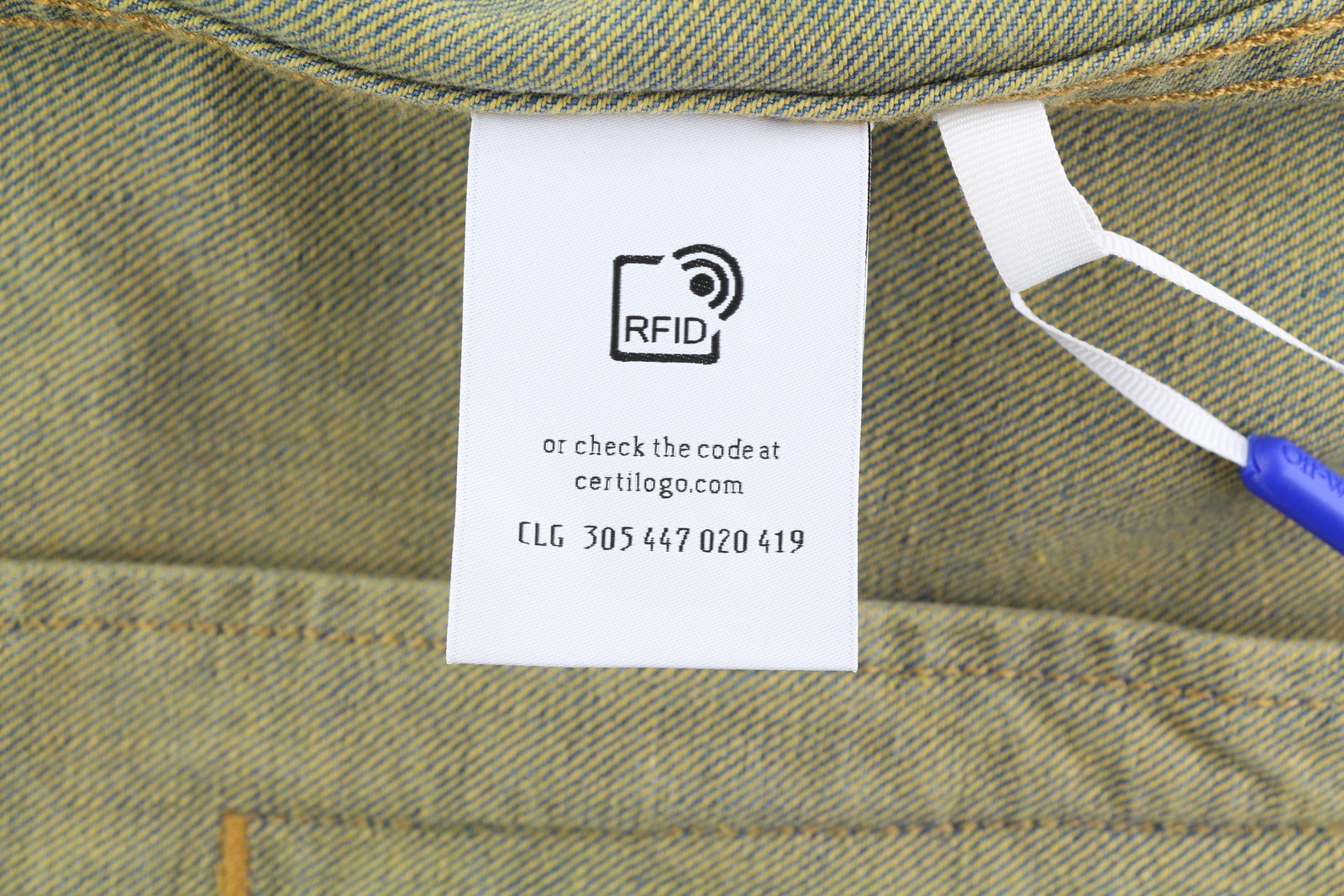 OFF-WHITE c/o VIRGIL ABLOH Diag Raw Patch Skate Denim vyriška striukė XL FW25 