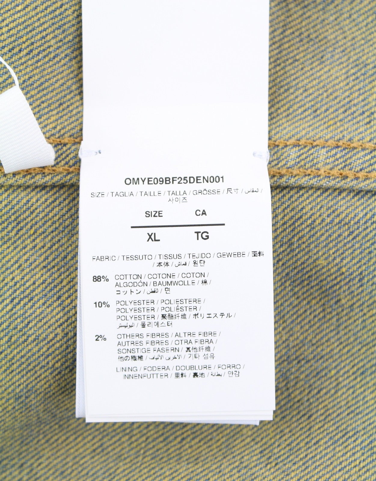 OFF-WHITE c/o VIRGIL ABLOH Diag Raw Patch Skate Denim vyriška striukė XL FW25 