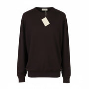 FILIPPO DE LAURENTIIS Men Jumper IT58 2XL Brown Superfine 120s Merino Wool Knit