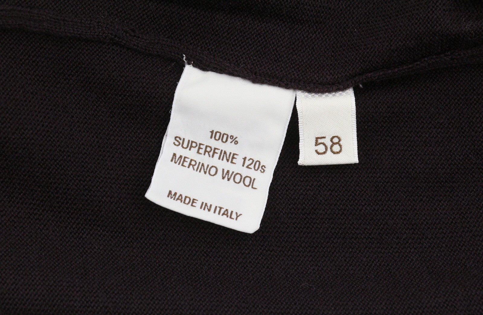 FILIPPO DE LAURENTIIS Men Jumper IT58 2XL Brown Superfine 120s Merino Wool Knit
