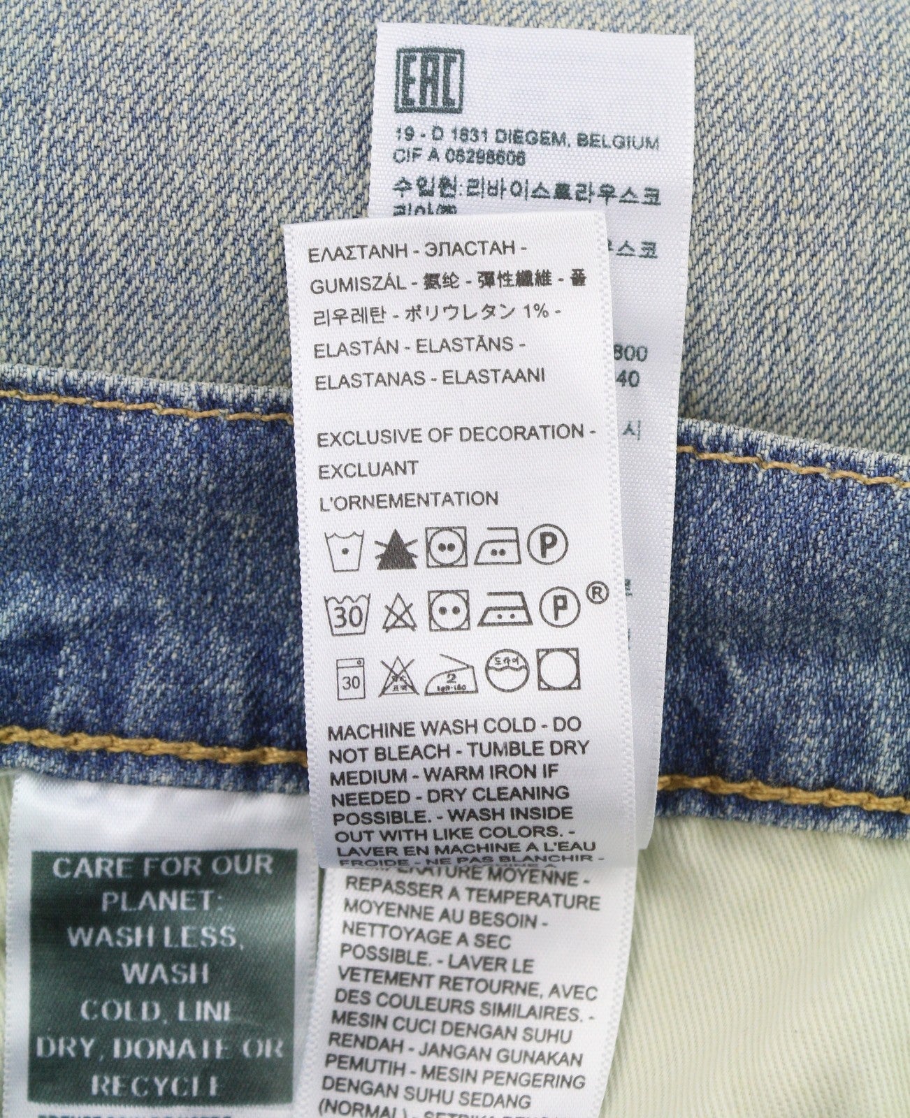 LEVI'S 512 Men Jeans W31/L32 Blue Whiskers Faded Linen Blend Tapered Fit