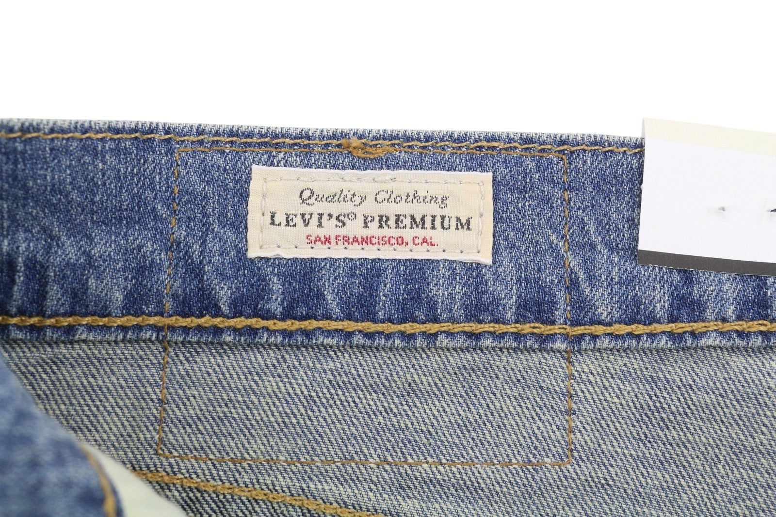 LEVI'S 512 Men Jeans W31/L32 Blue Whiskers Faded Linen Blend Tapered Fit