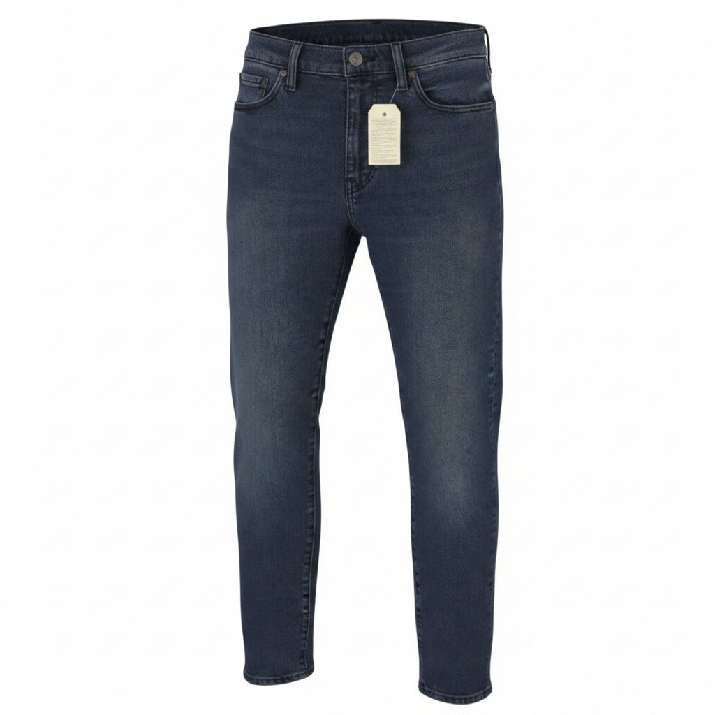 LEVI'S 512 Slim Taper Men Jeans W30/L30 Blue Whiskers Faded Stretch Big E