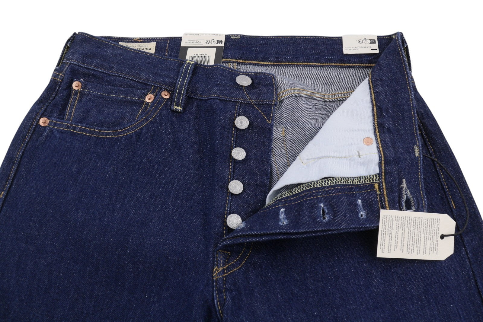 LEVI'S 501 '54 Men Jeans W31/L32 Dark Blue Straight Fit Premium Big E