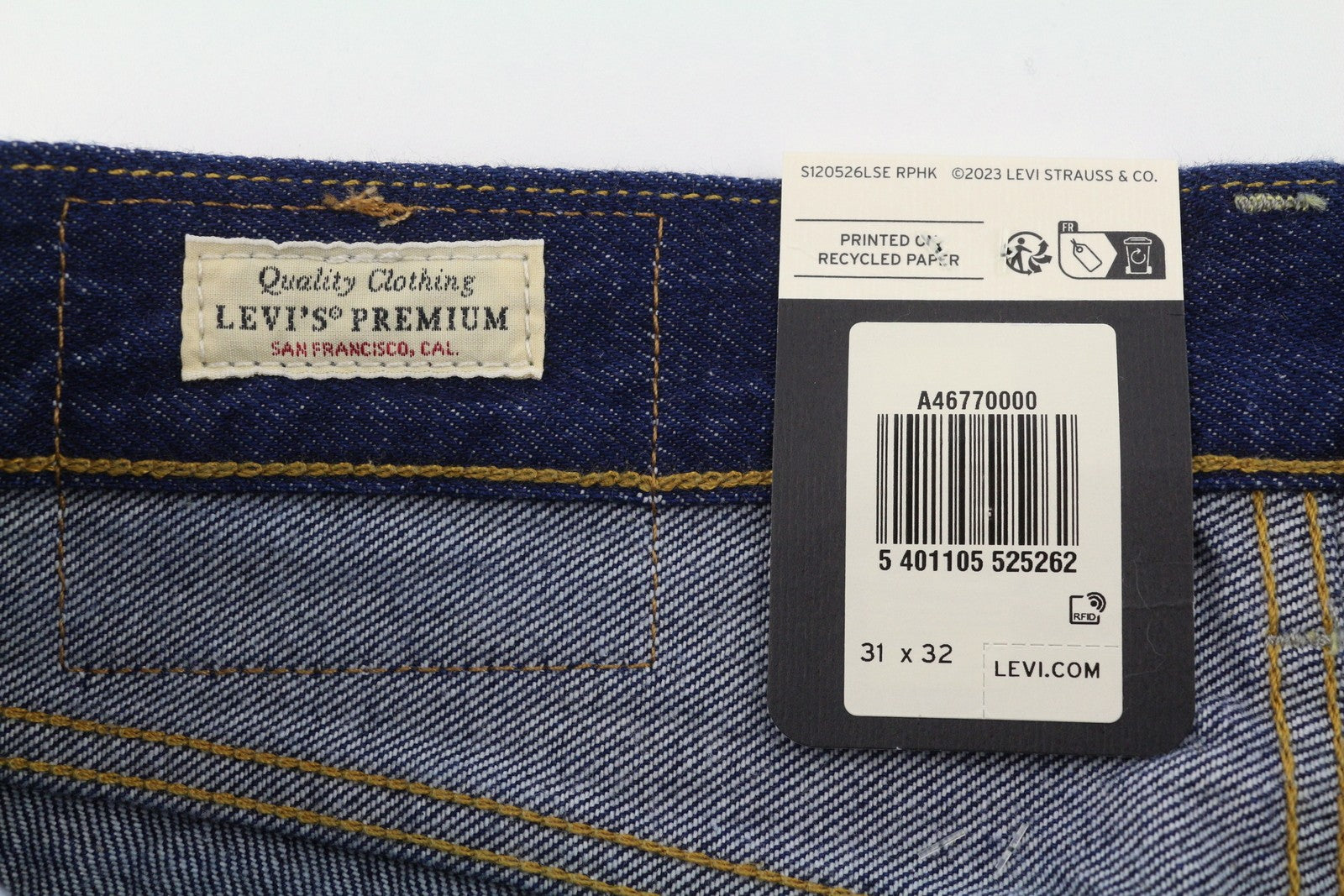 LEVI'S 501 '54 Men Jeans W31/L32 Dark Blue Straight Fit Premium Big E