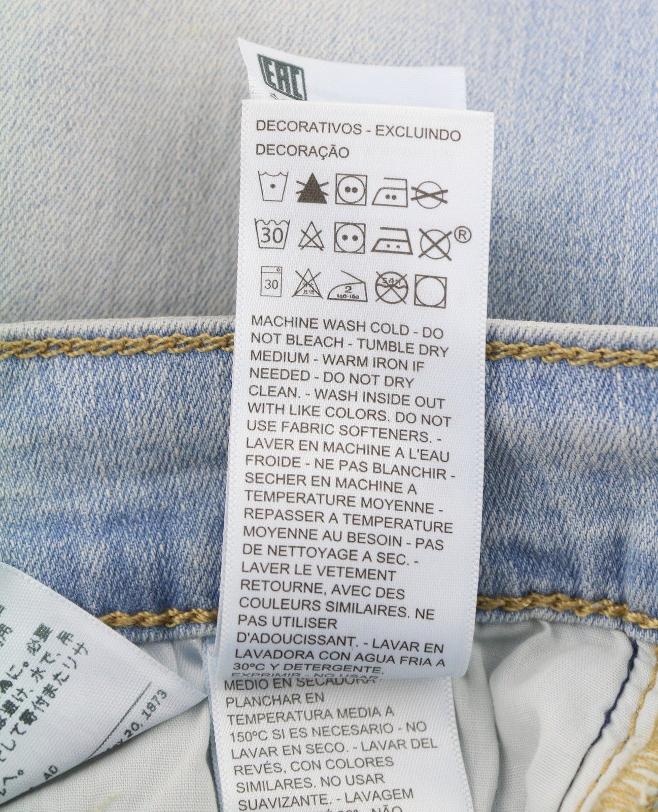 LEVI'S 721 High Rise Skinny Women Jeans W25/L28 Blue Faded Premium Big E