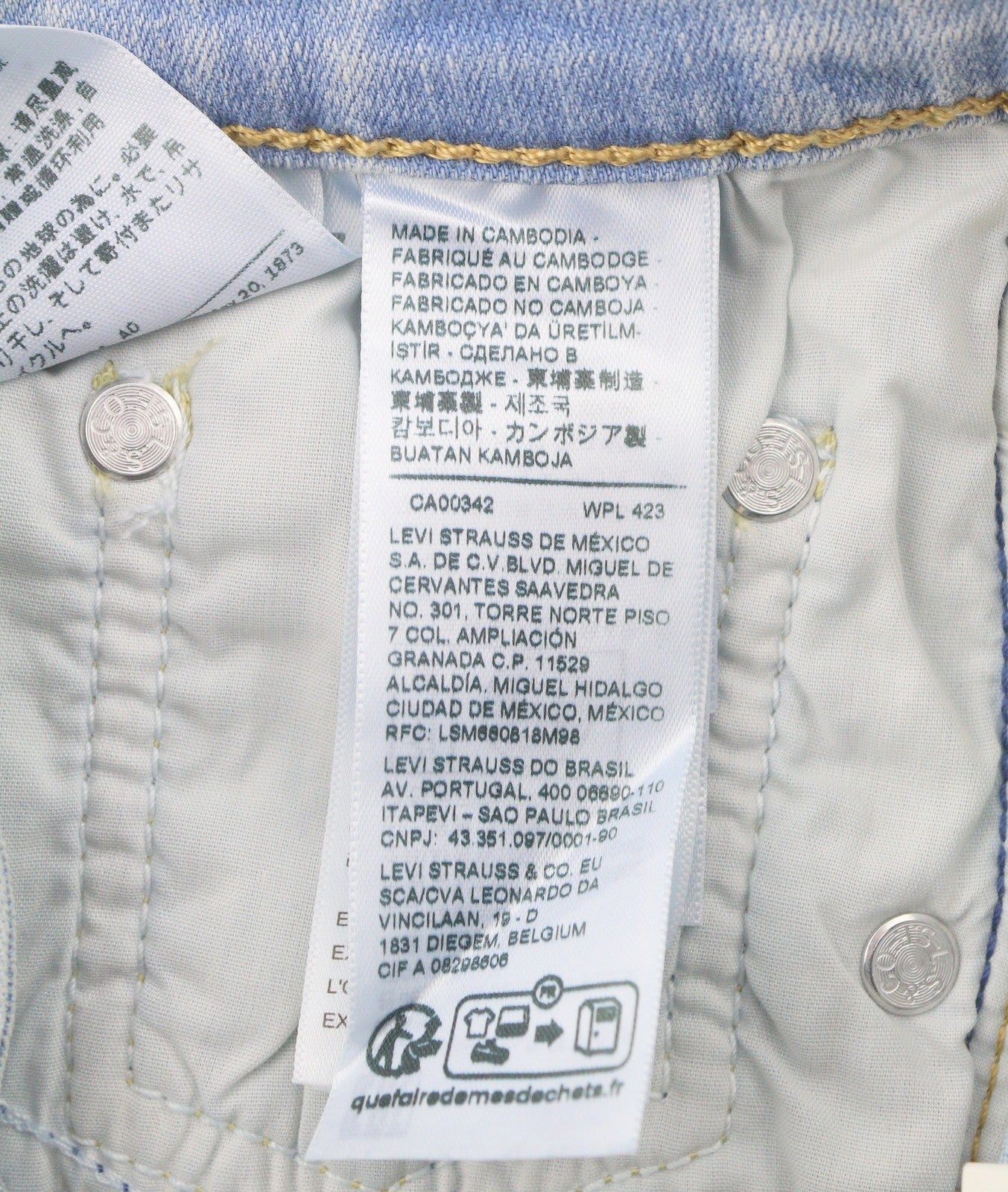 LEVI'S 721 High Rise Skinny Women Jeans W25/L28 Blue Faded Premium Big E