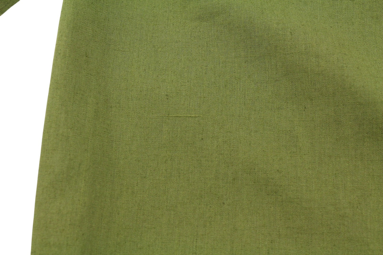 LEVI'S Standard Men Shirt S Green Linen Blend Button Up Short Sleeve