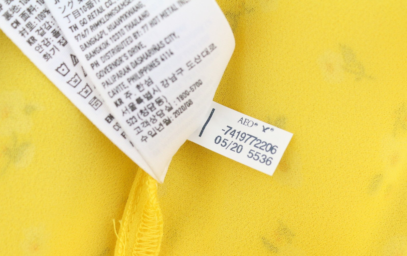 AMERICAN EAGLE OUTFITTERS Women Dress M Yellow Floral Print Crew Sleeveless