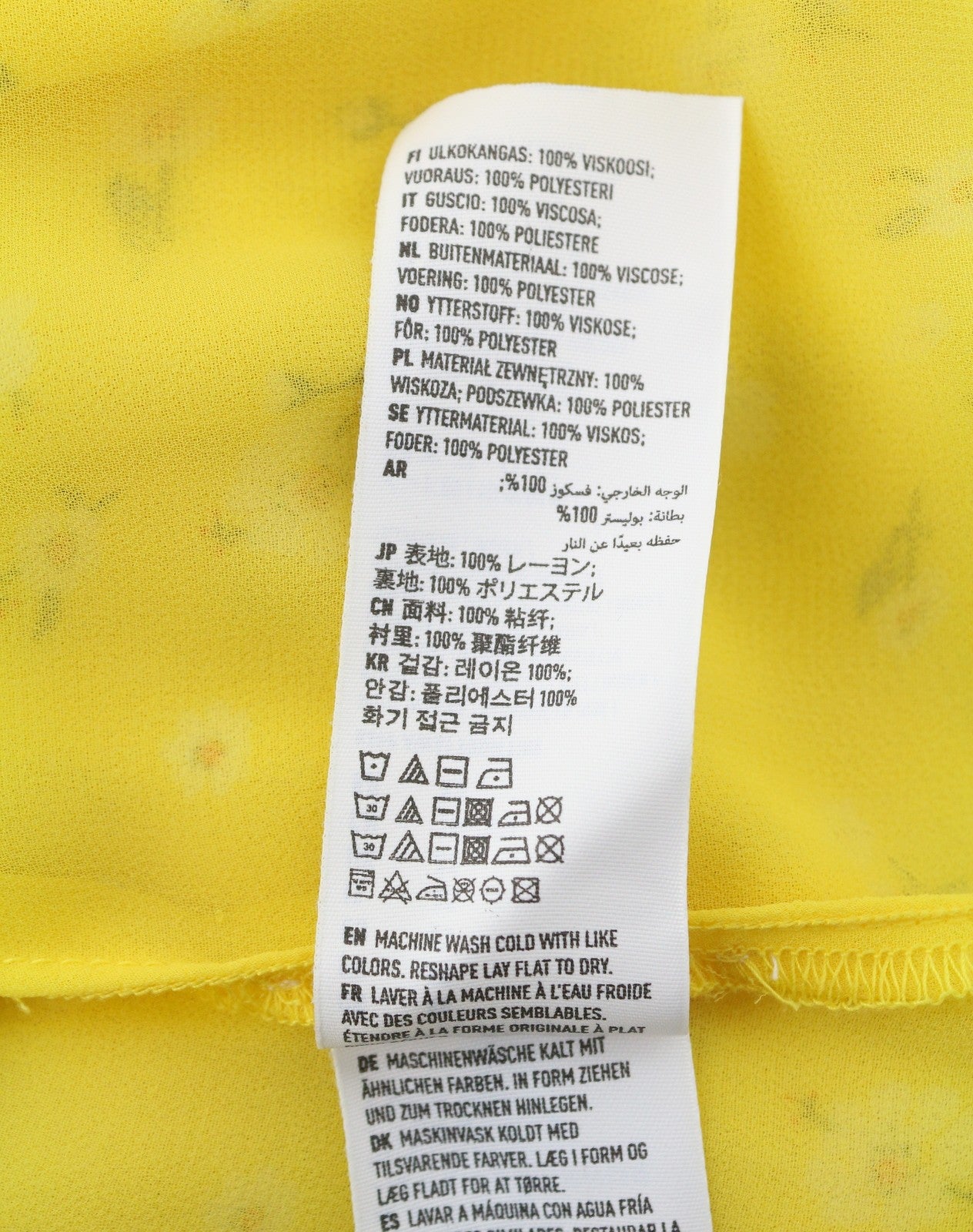 AMERICAN EAGLE OUTFITTERS Women Dress XS Yellow Floral Print Crew Sleeveless